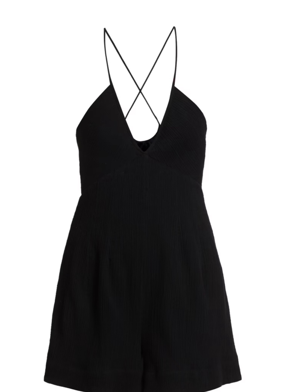 rag & bone Black Crisscross Strap Romper size 6